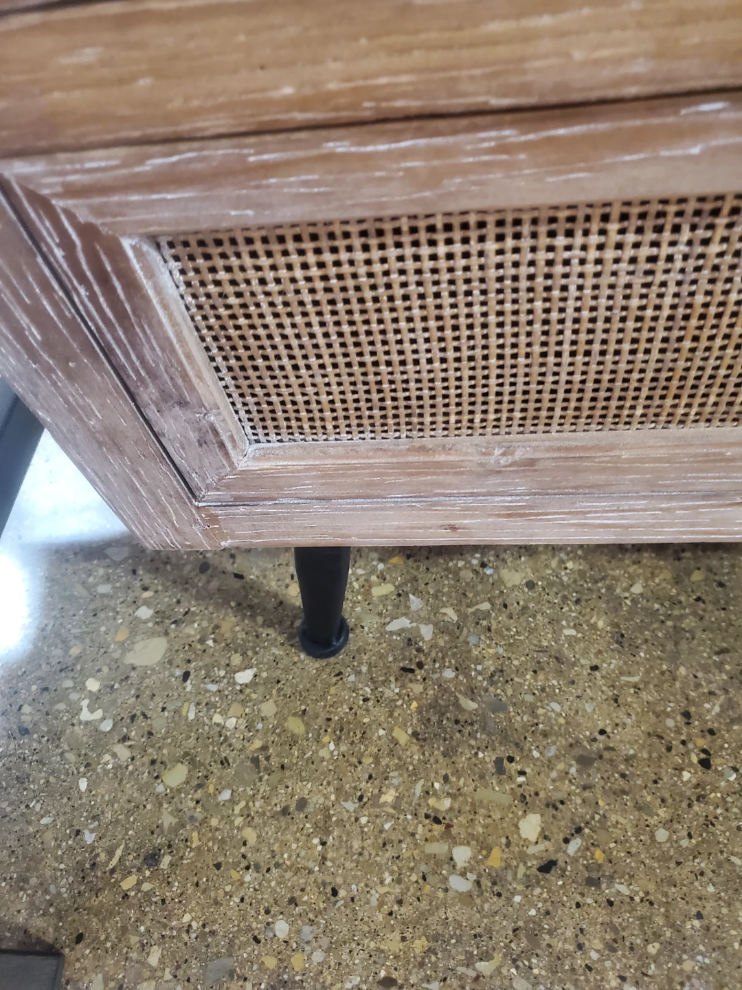 3-Drawer Rattan Accent Cabinet - photo 4