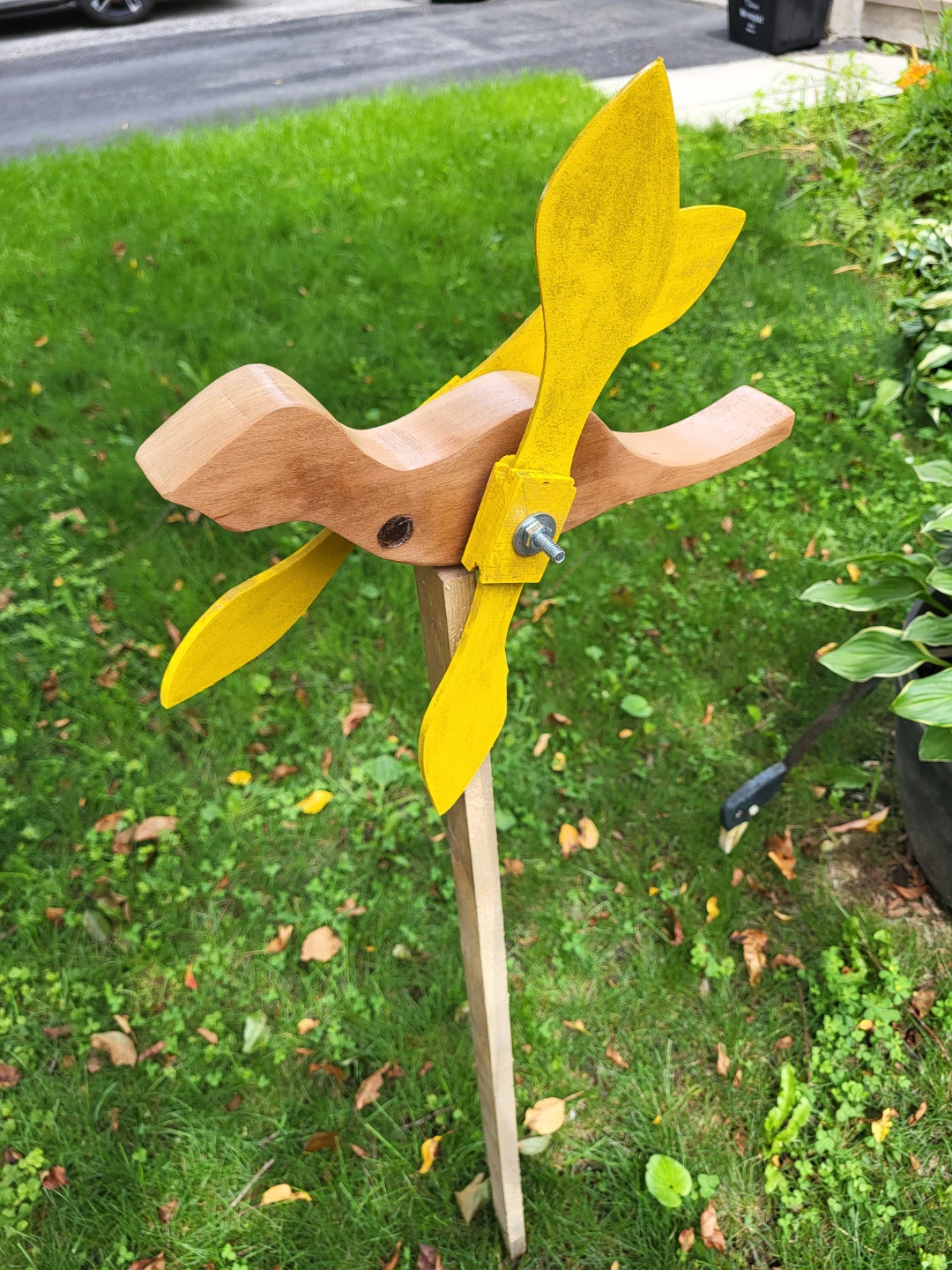 Wooden Bird Wind Spinner