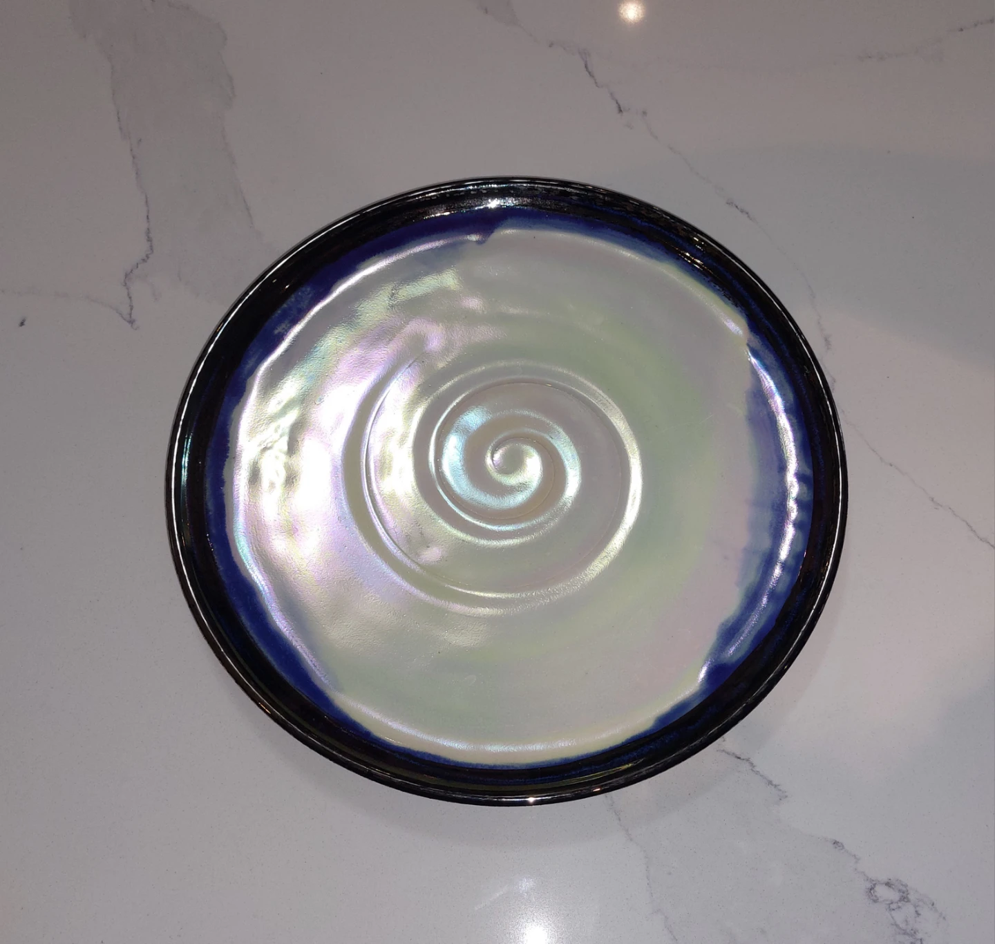 Authentic Pearlescent Ceramic Platter by Alexis Templeton