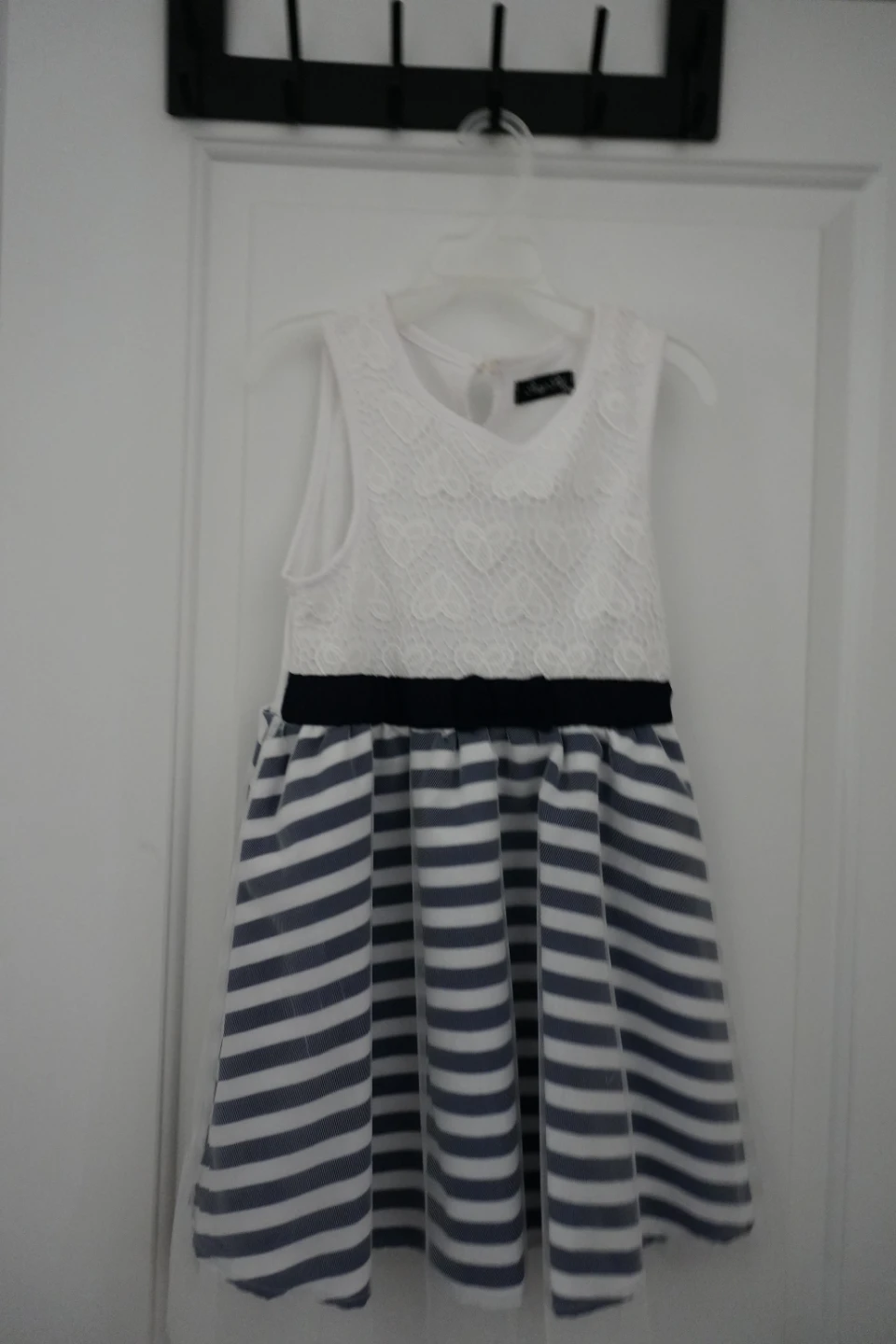 Patty Patch Girls Striped Lace Dress Size 134