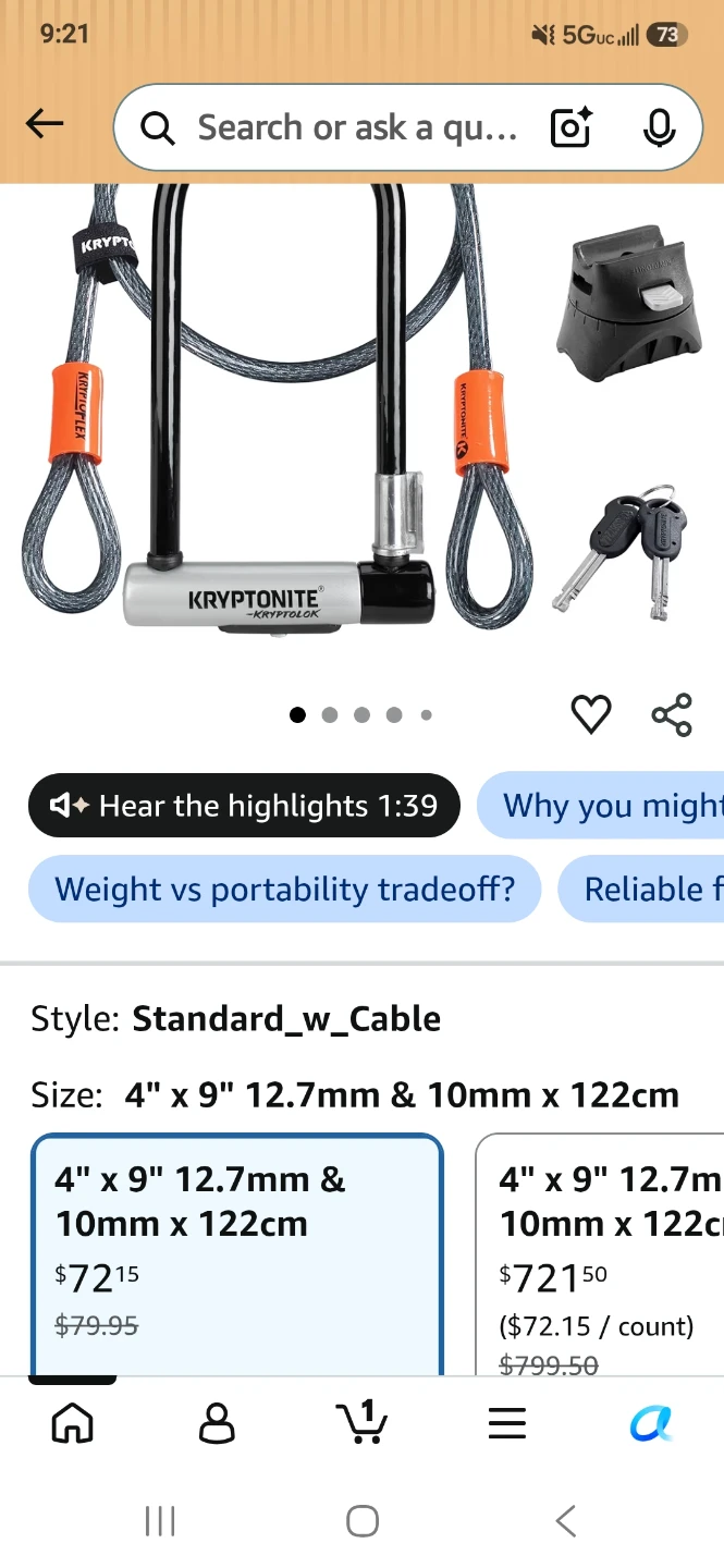Kryptonite Kryptolok U-Lock with Cable - photo 3