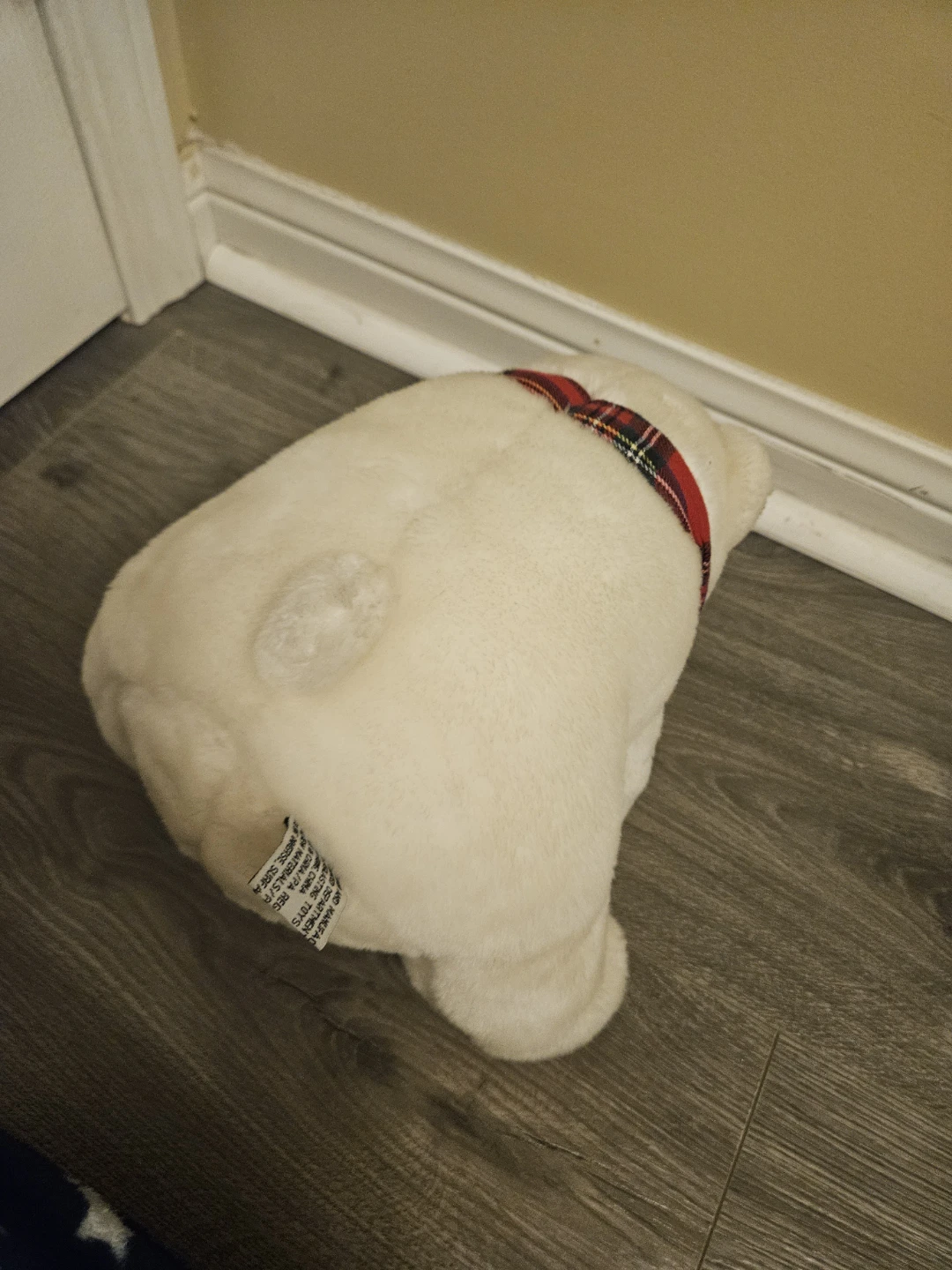 Plush Polar Bear with Plaid Scarf - photo 5