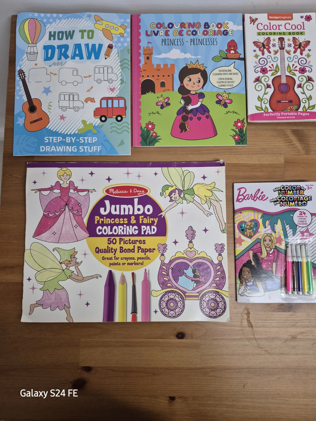 Lot of 4 Kids Coloring & Drawing Books