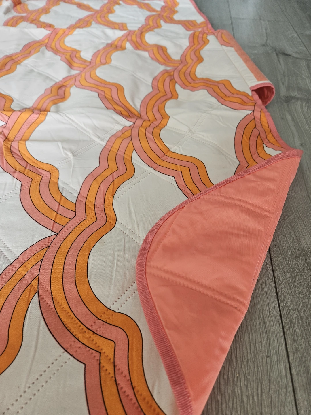 Quilted Picnic Blanket with Straps - photo 3