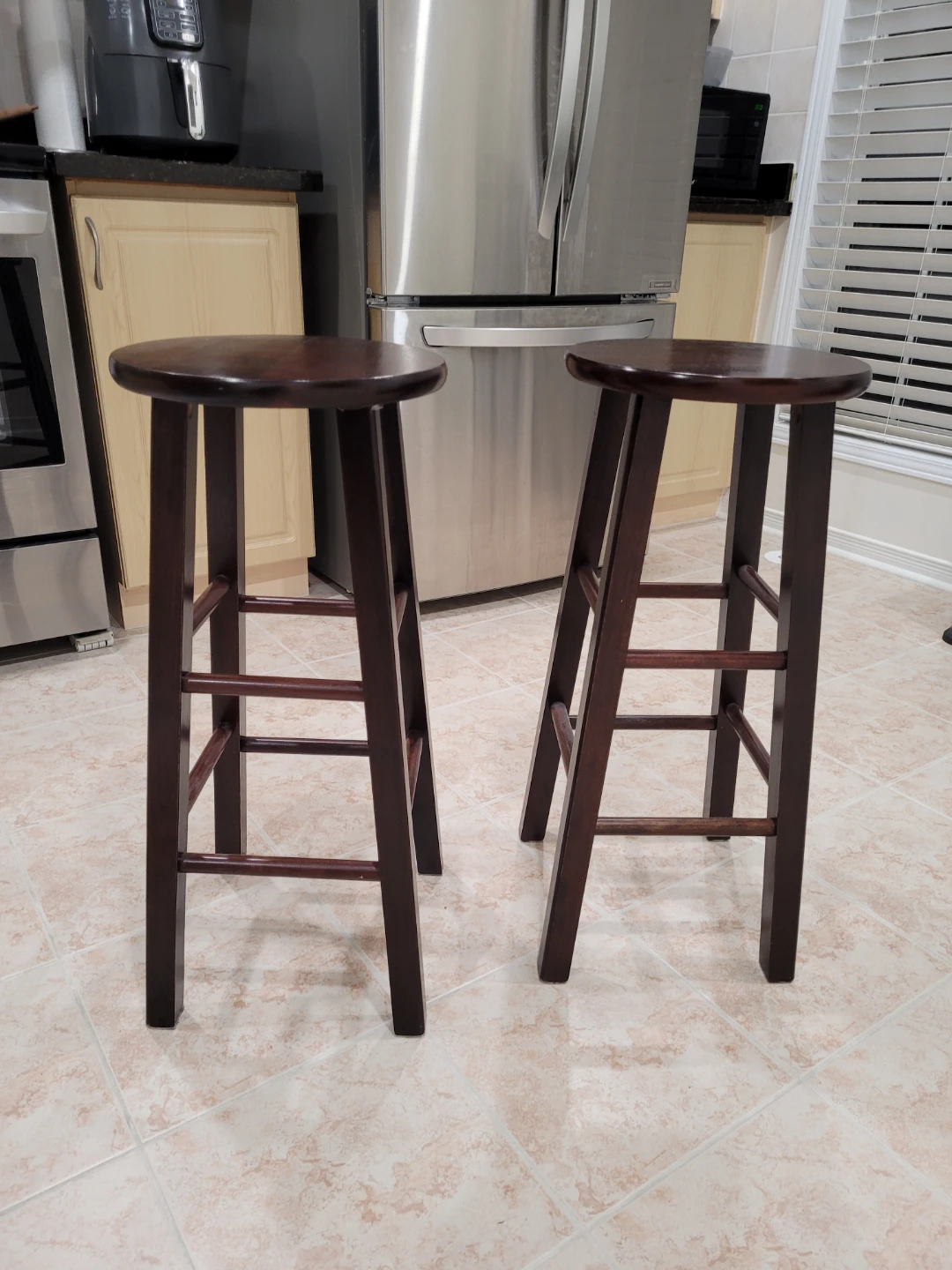 Dark Wood Bar Stool - photo 2