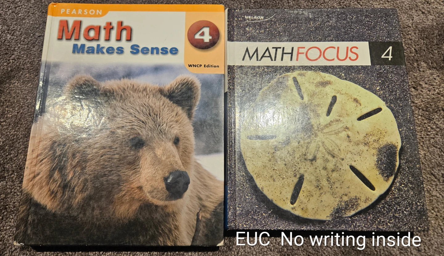 Pearson Math Makes Sense & Nelson Math Focus Grade 4 Textbooks