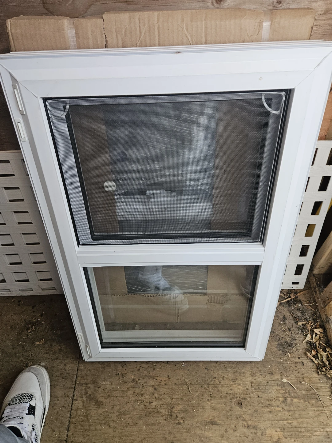 White Window with Screen