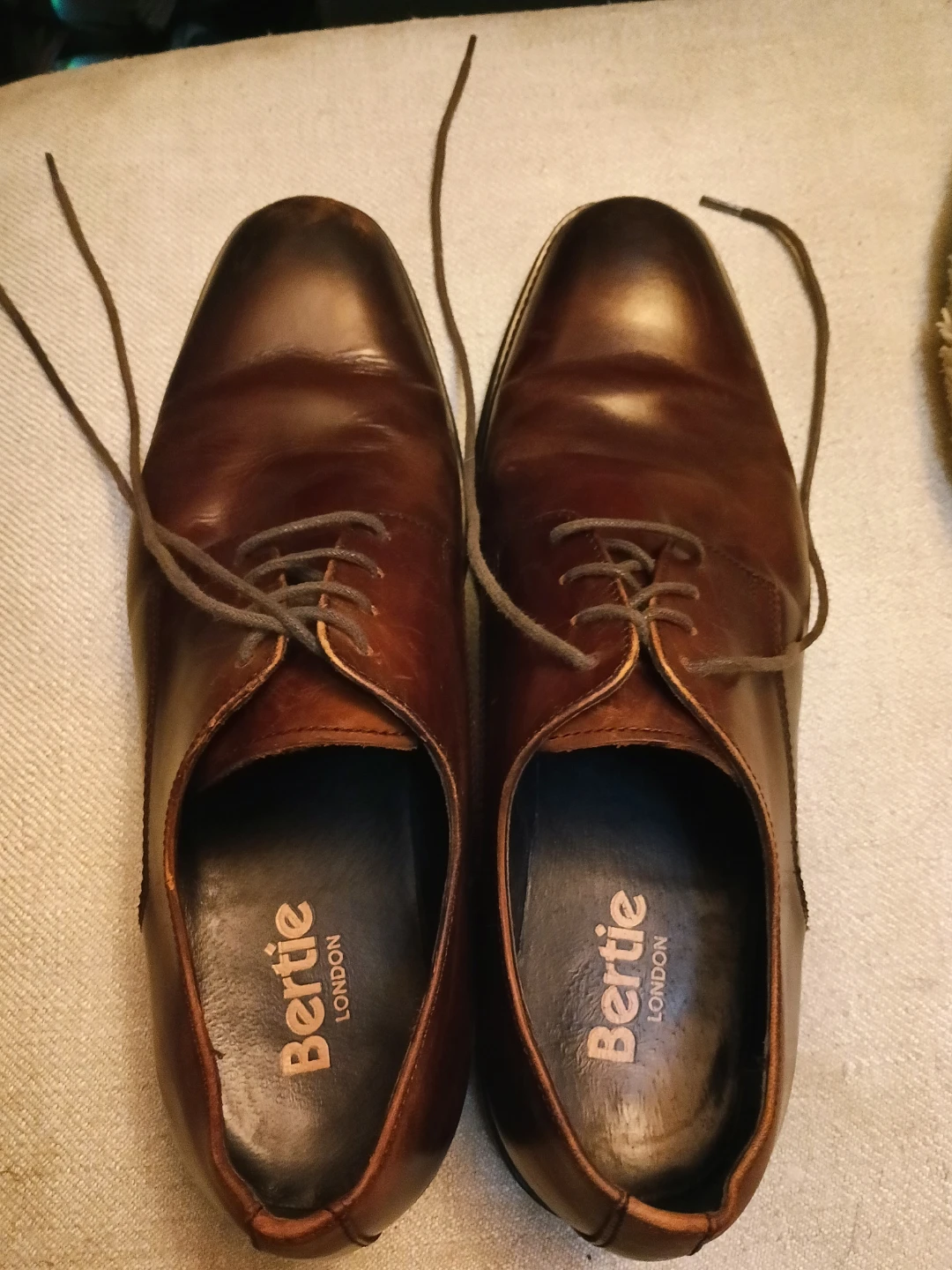 Bertie London Brown Leather Derby Shoes