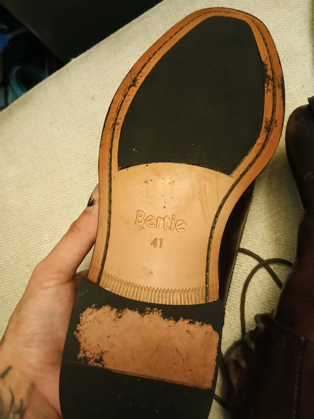 Bertie London Brown Leather Derby Shoes - photo 4