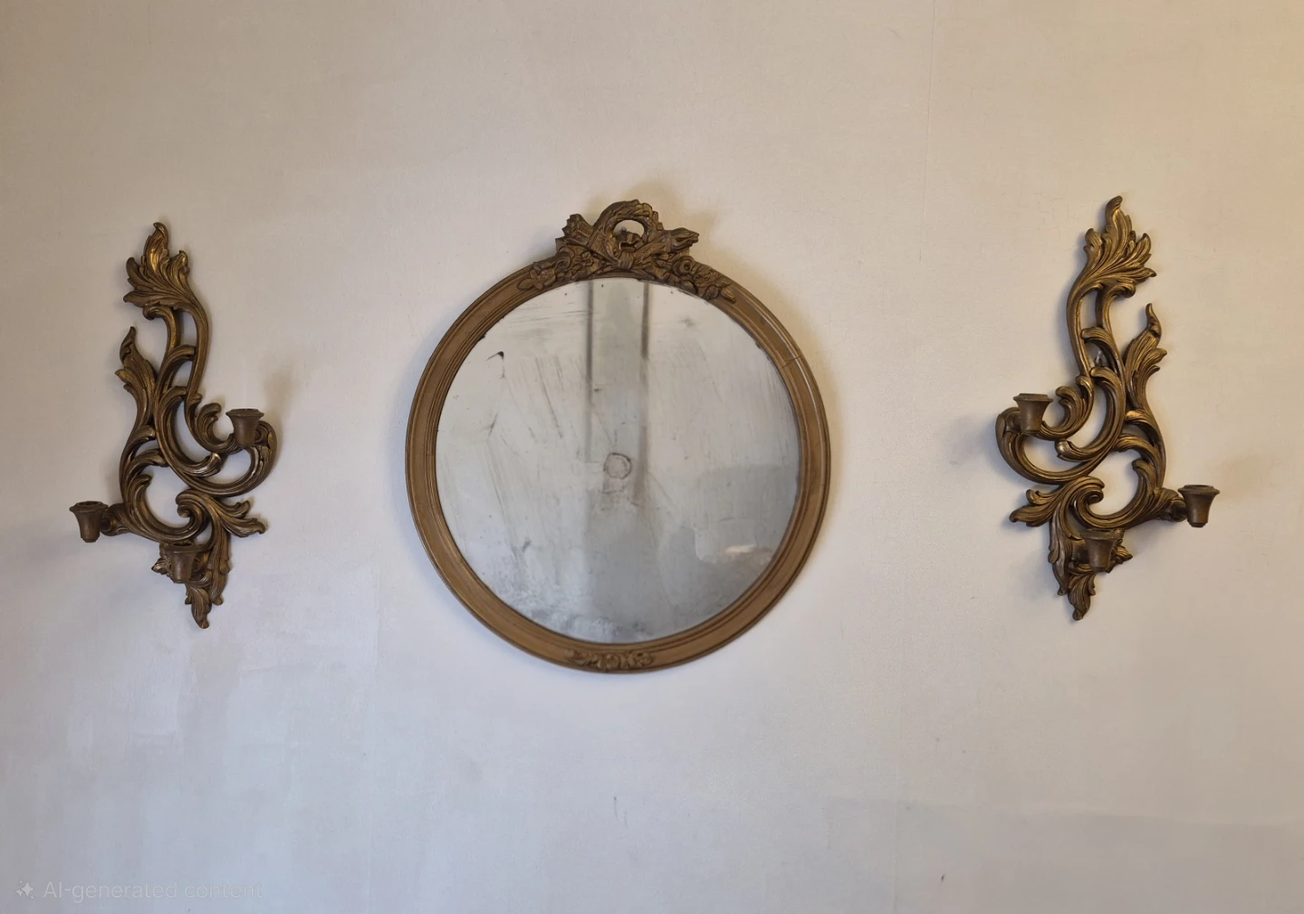 Vintage Mirror with matching Sconces - photo 2
