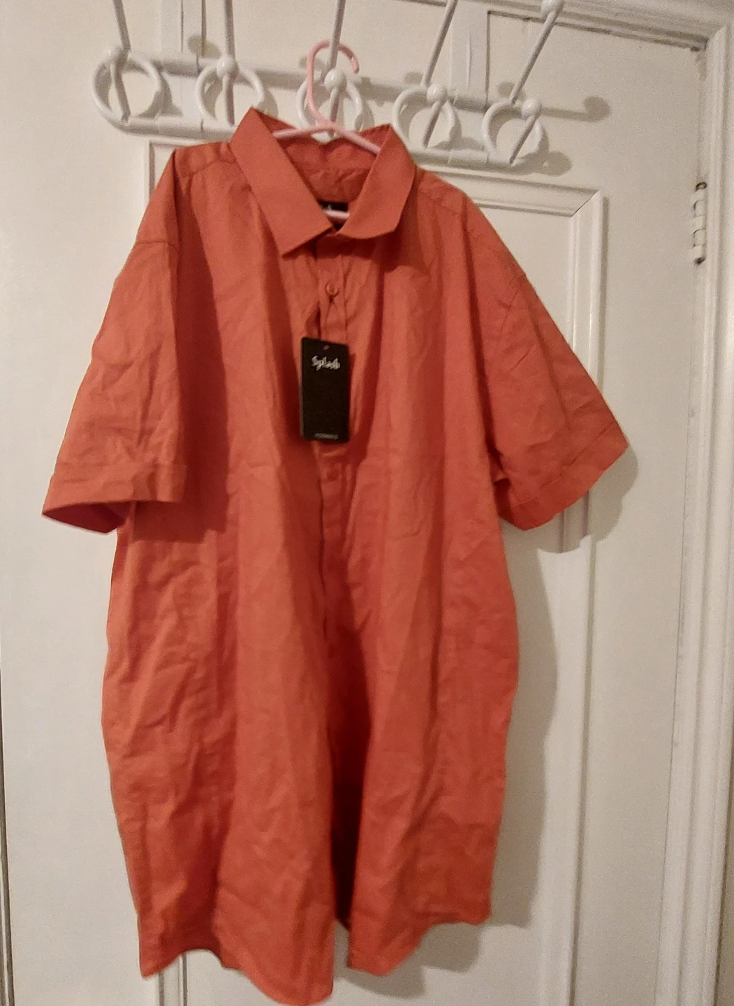 Splash Formals Men's Orange Short Sleeve Shirt