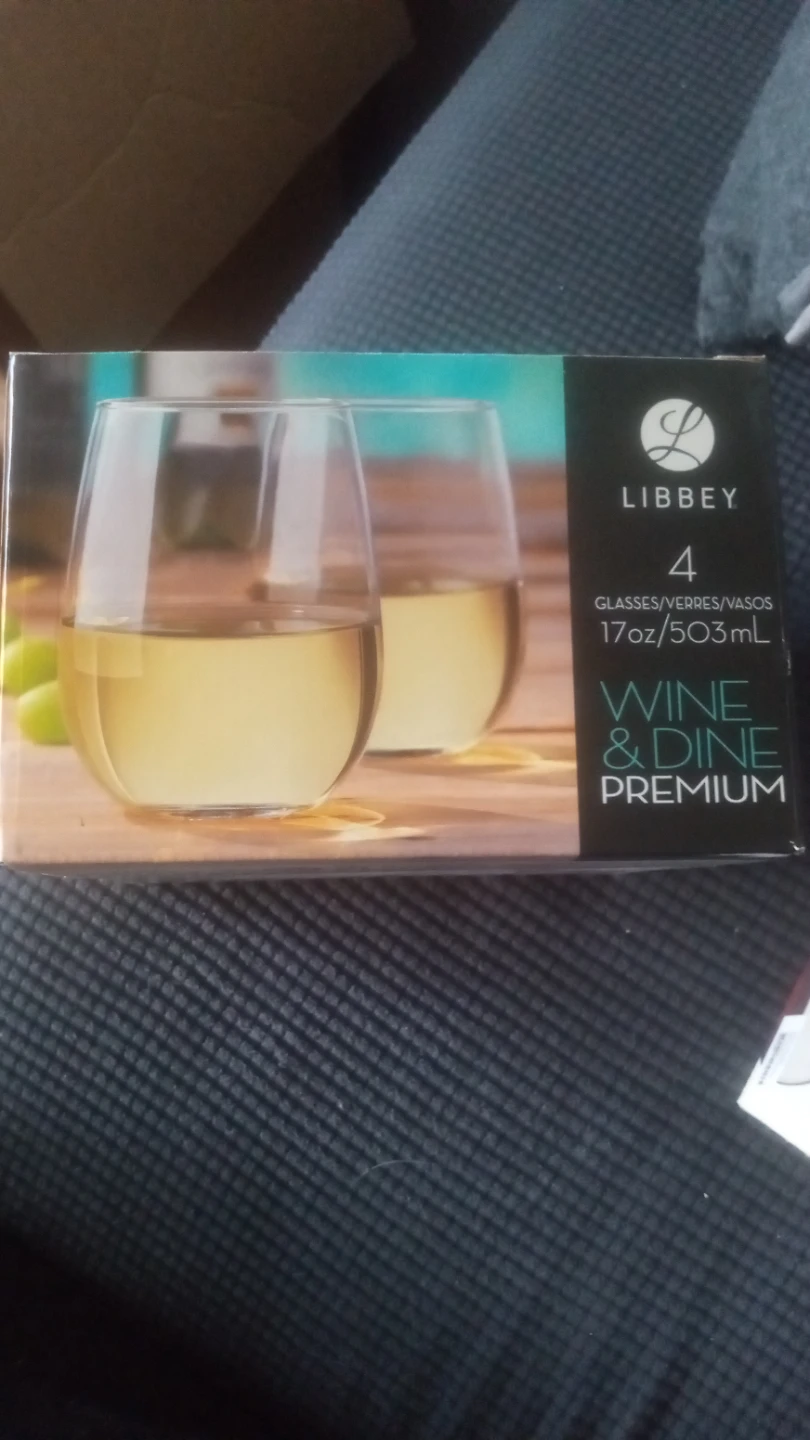 Libbey Wine & Dine Premium Stemless Wine Glasses - Set of 4