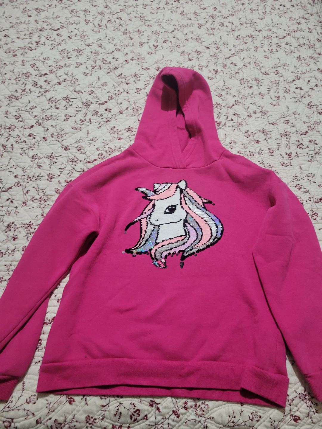Girls' Pink Unicorn Hoodie