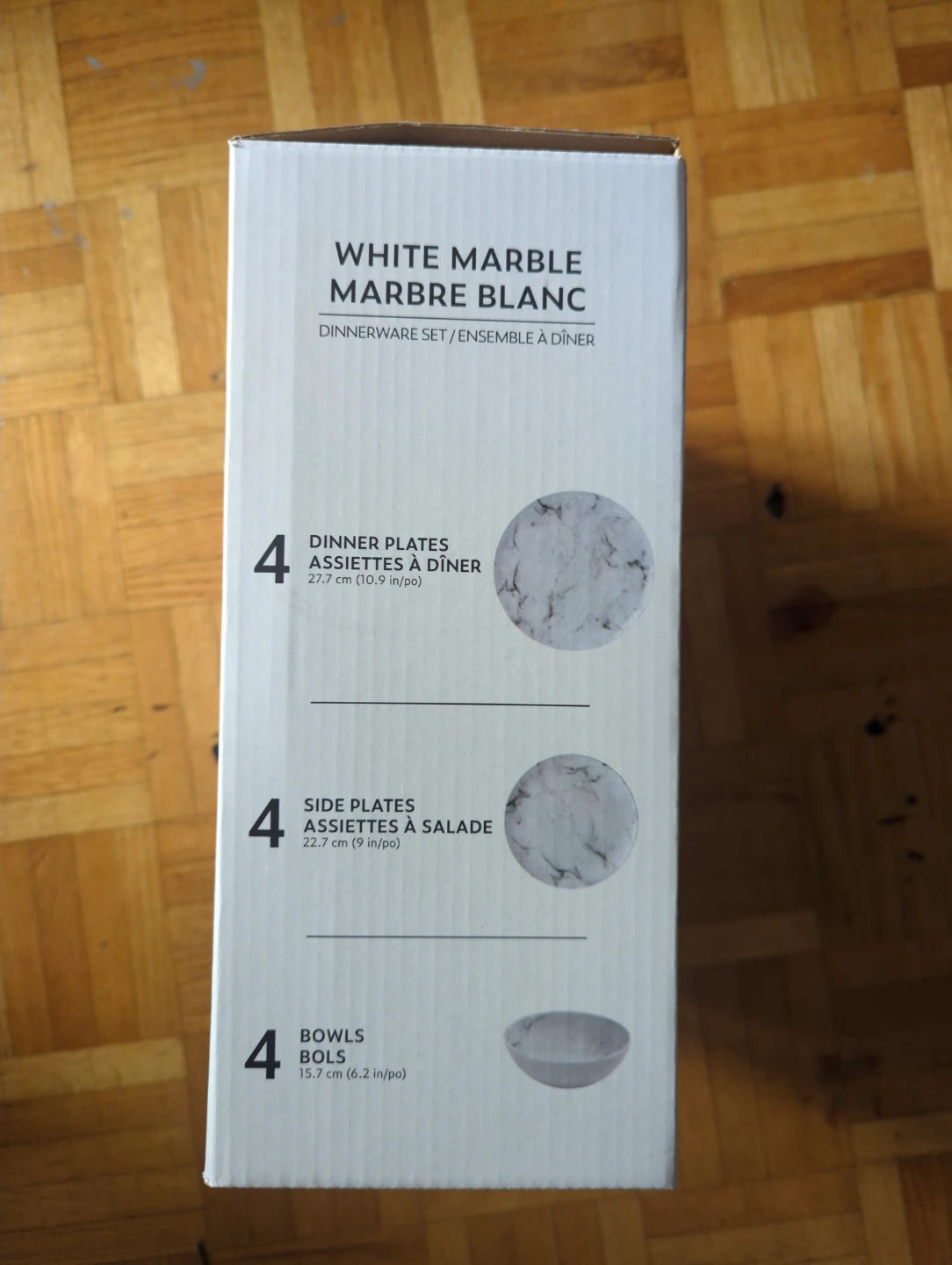 S&CO HOME White Marble Melamine Dinnerware Set - photo 3