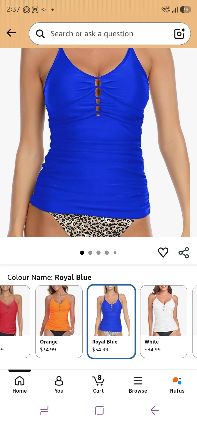 RELLECIGA Royal Blue Tankini - Size S - photo 2