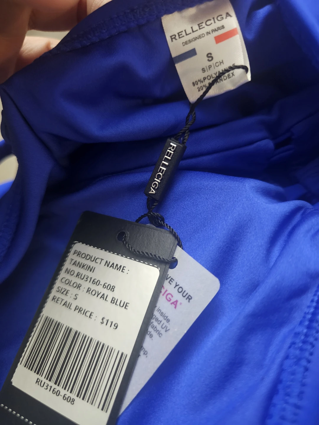RELLECIGA Royal Blue Tankini - Size S - photo 4