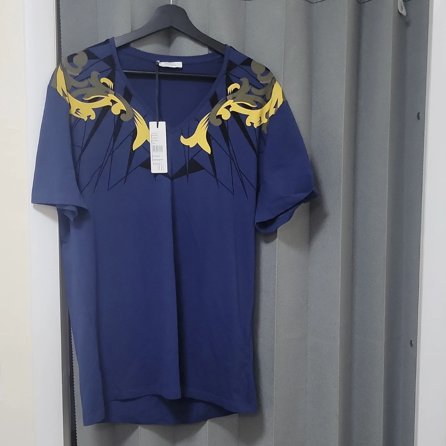 Versace Collection Blue V-Neck T-Shirt - Size XXXL