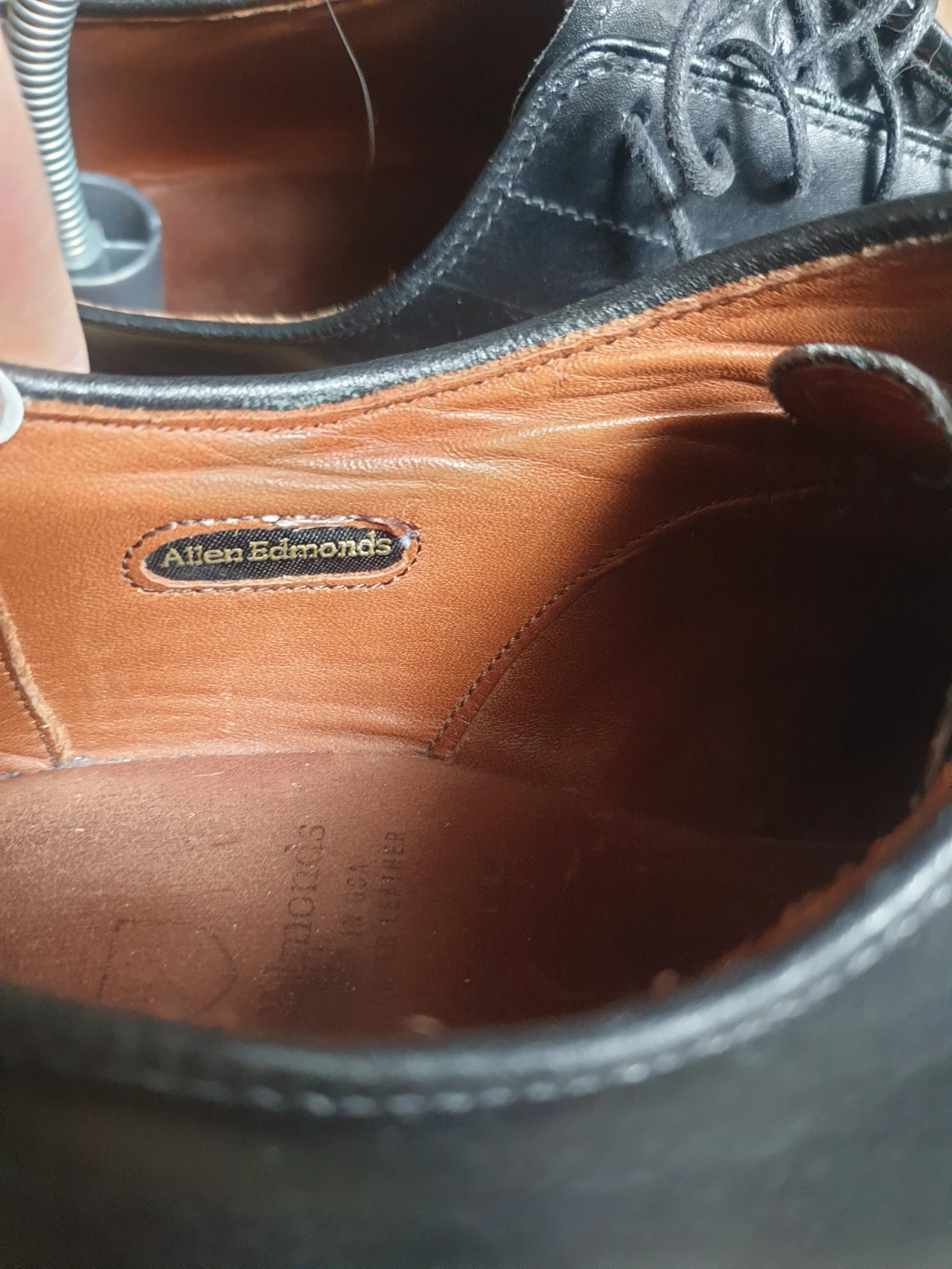 Allen Edmonds Black Cap Toe Oxford Dress Shoes