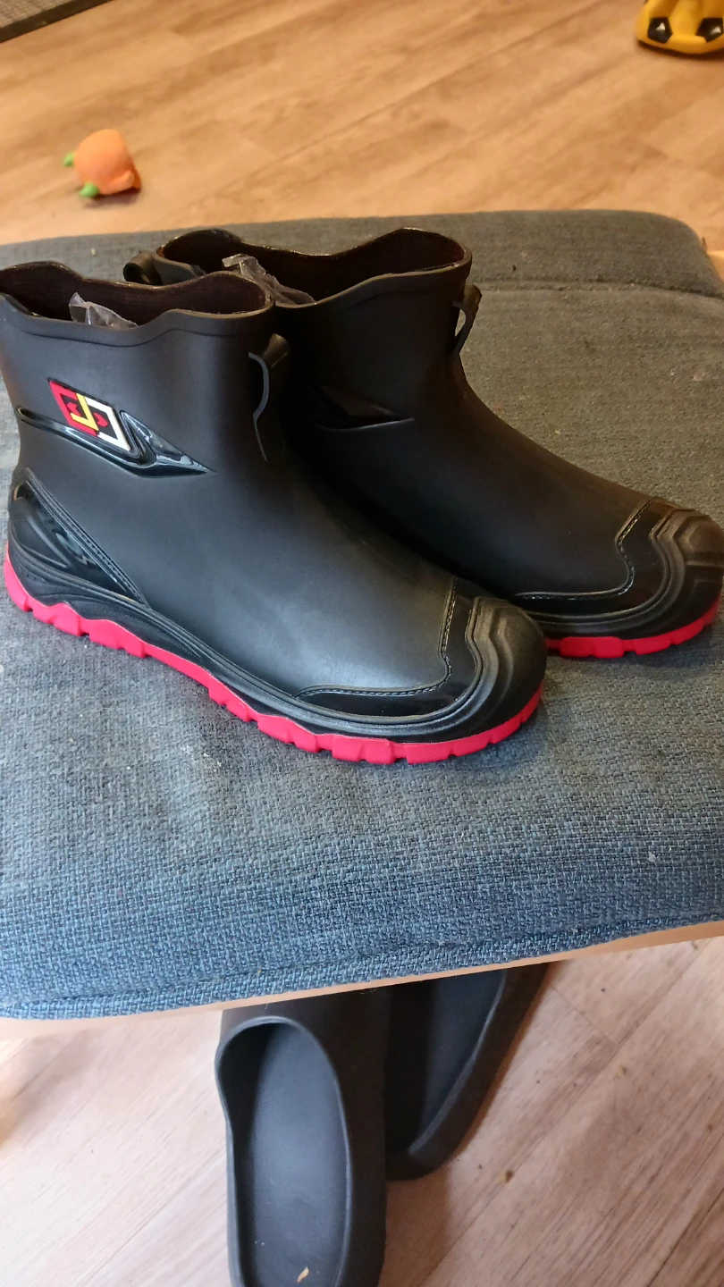Black & Red Rubber Rain Boots - photo 2