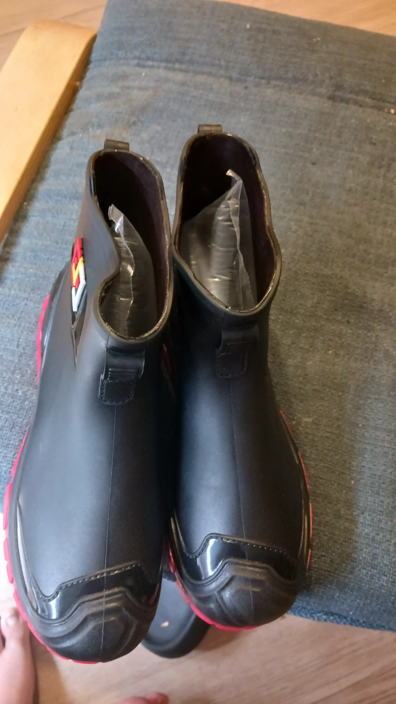 Black & Red Rubber Rain Boots - photo 3