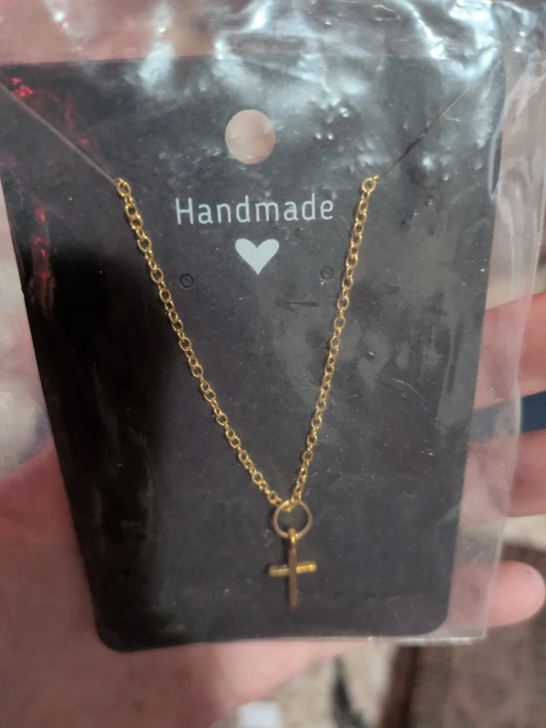 Gold-tone Cross Necklace - photo 2