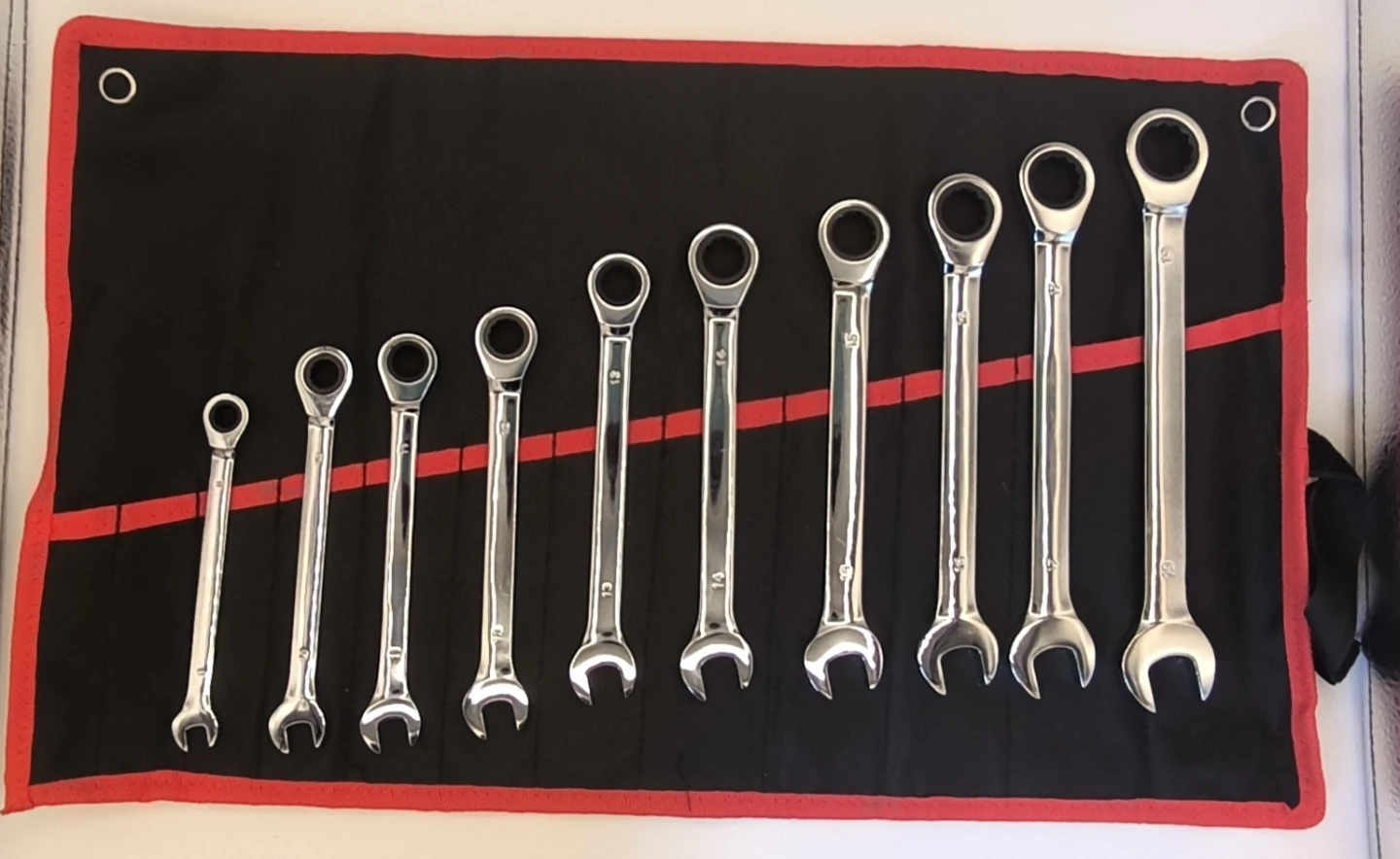 10-Piece Ratcheting Combination Wrench Set | Metric | CR-V Steel - photo 2