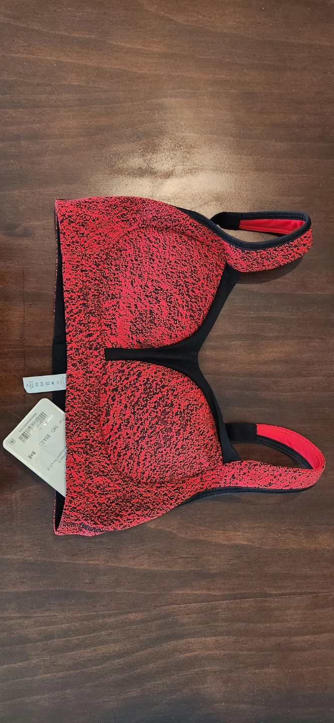 Lululemon Sports Bra Red Black Heathered Size 34D