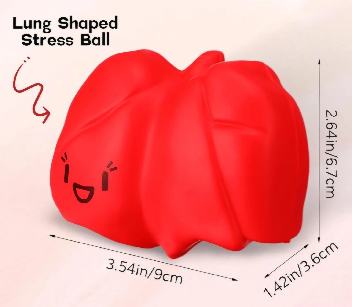 20 pcs Red Lung Shaped Stress Ball - photo 3