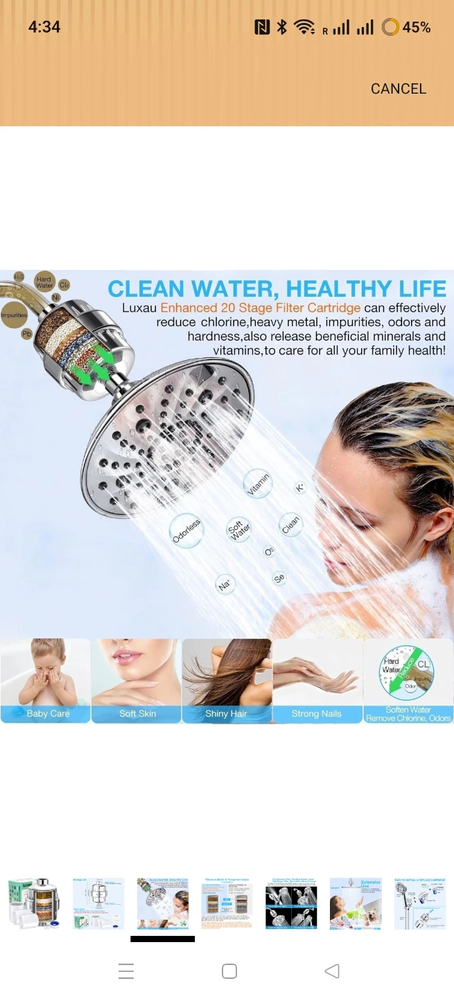 Luxau Shower Head Water Filter - photo 2
