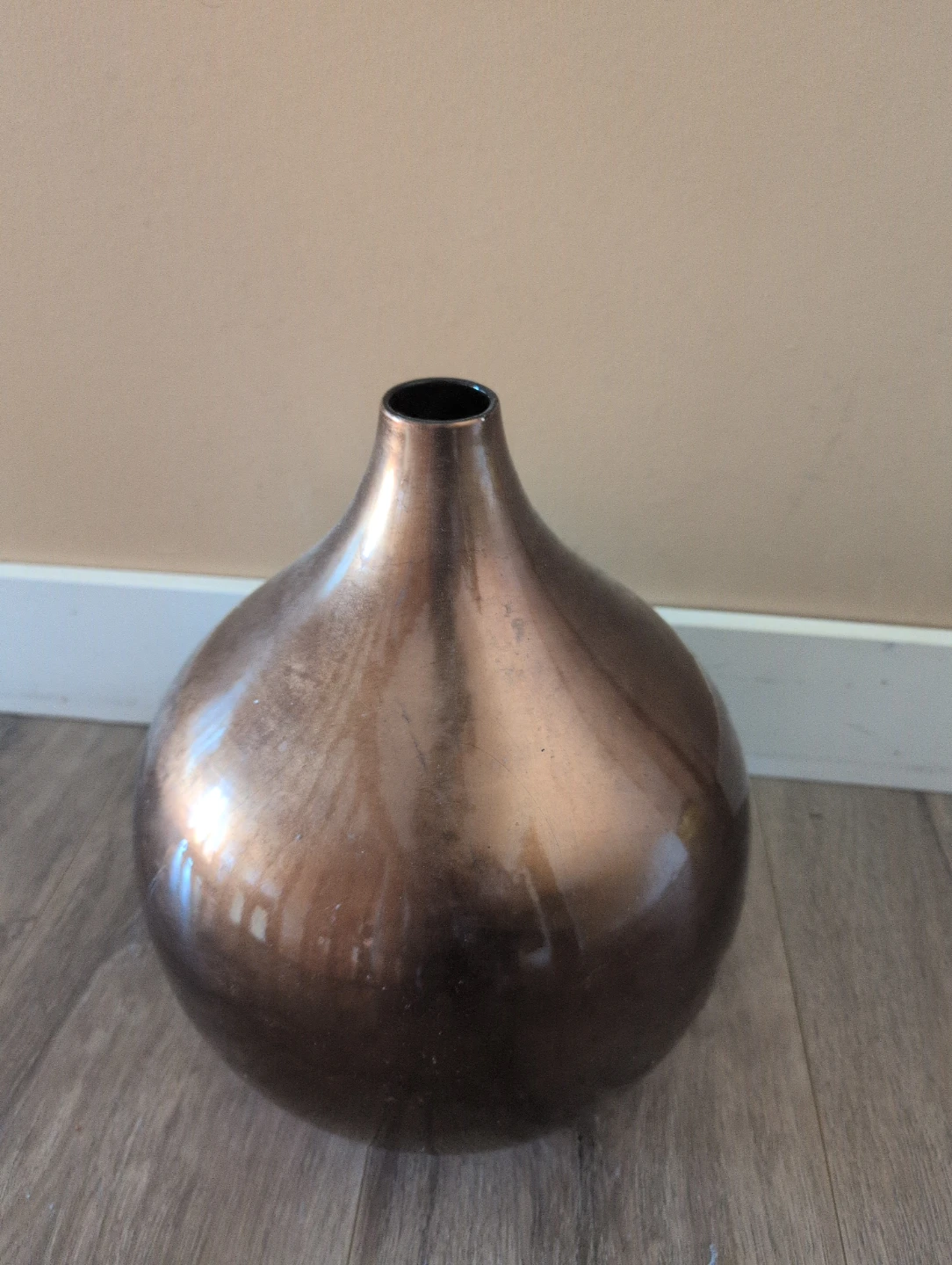 Copper-coloured vase