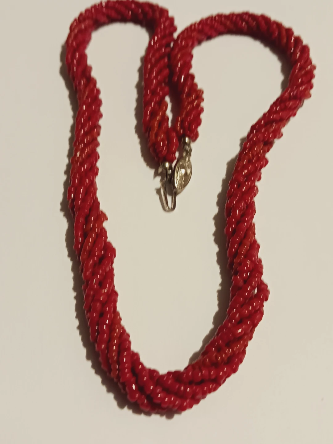 Coral  Beaded Twisted Torsade Necklace - photo 2