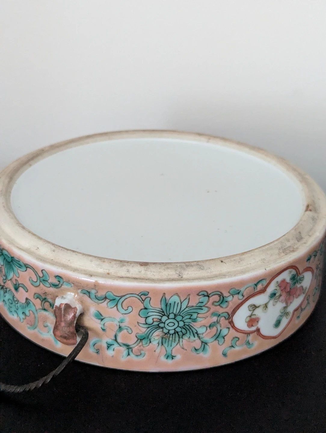 Vintage Chinese floral ceramic tray/dish - photo 4