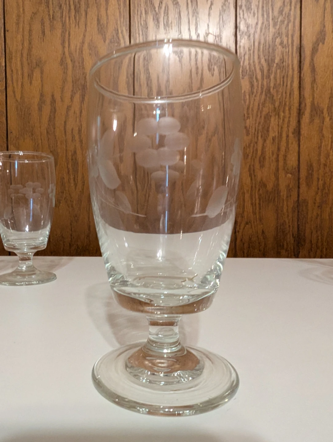 Vintage Etched Glassware Set - 10 pieces - photo 2