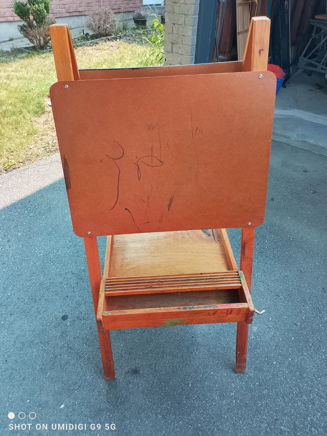 Wooden Easel with Chalkboard and Dry-Erase Board - photo 2