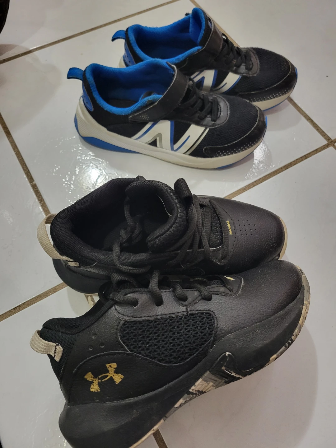 Kids shoes 13c, 13.5c - Jordan, New Balance velcro, UA