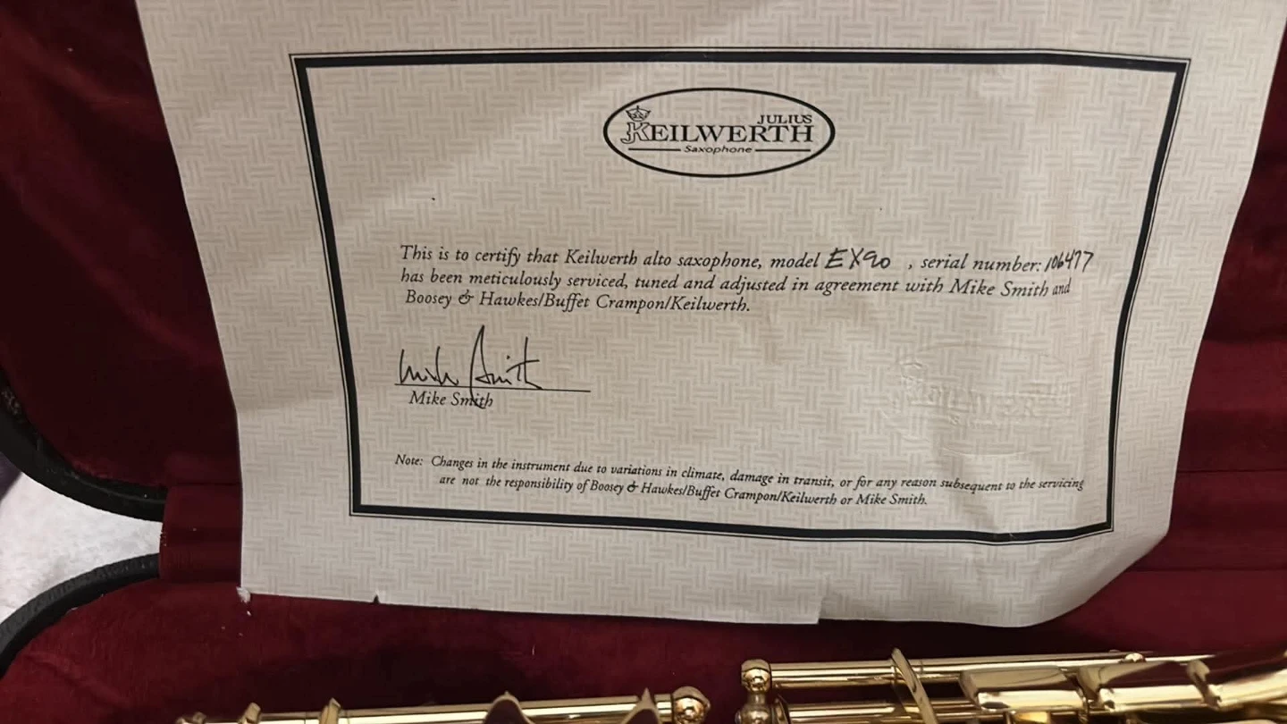 Julius Keilwerth Alto Saxophone EX90