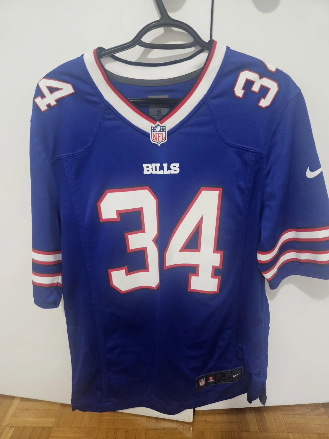 Buffalo Bills NFL official #34 Thomas football Jersey