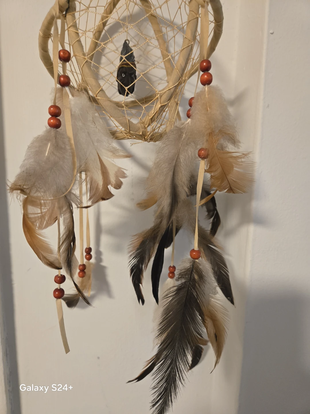 Dreamcatcher with Feather and Bead Accents