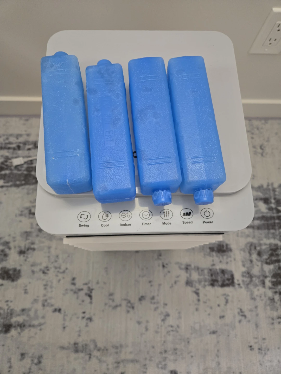 White Portable Air Cooler with 4 Ice Packs - photo 2