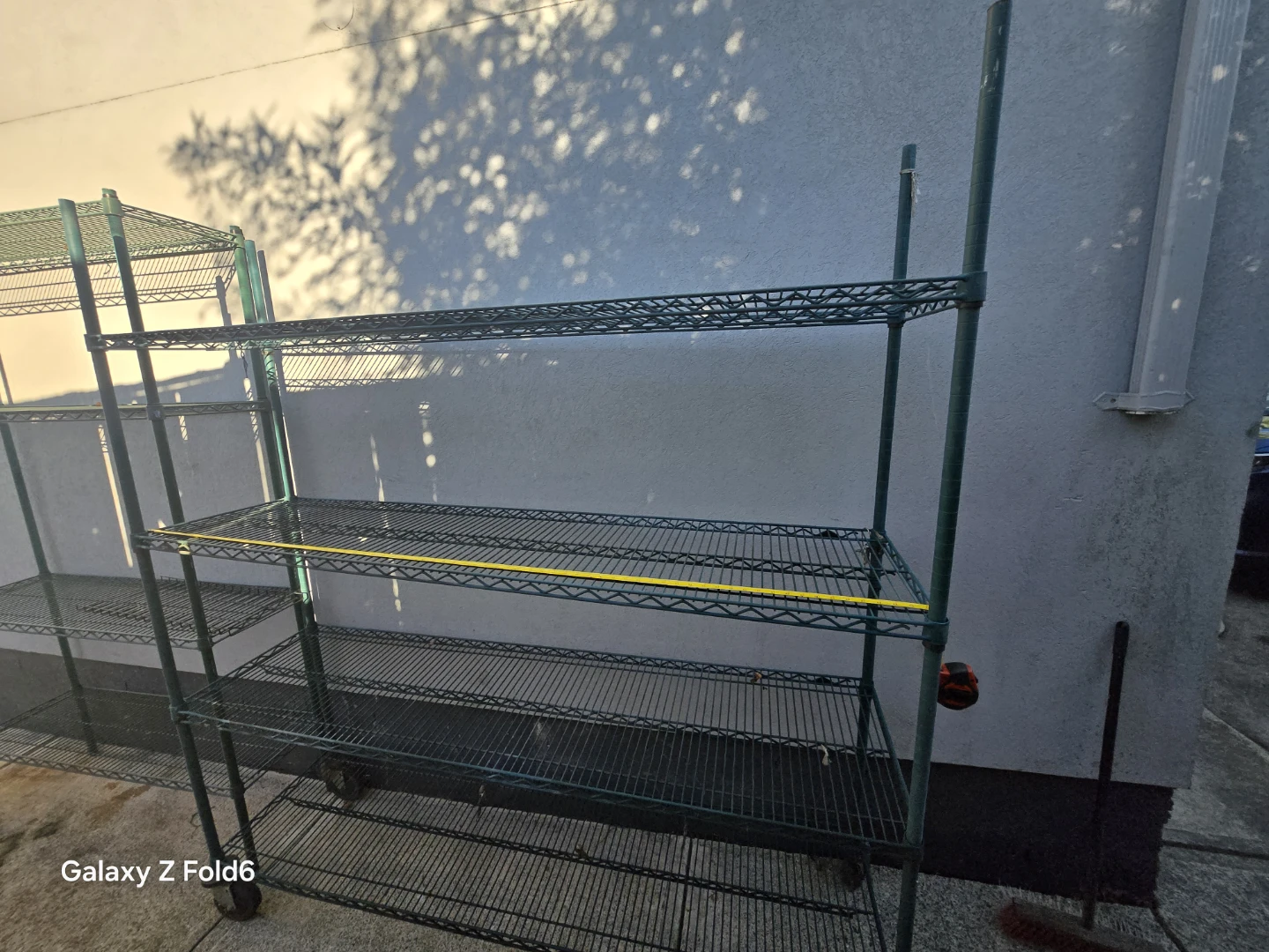 4 tier Green Wire Shelving Unit