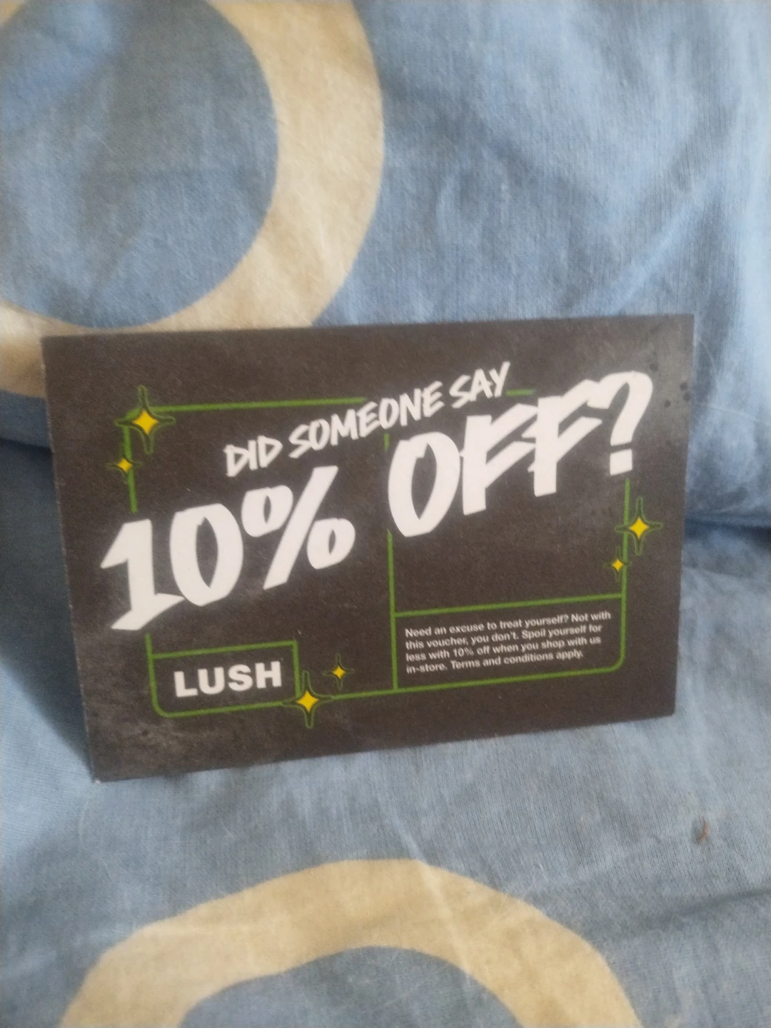 Lush 10% off voucher