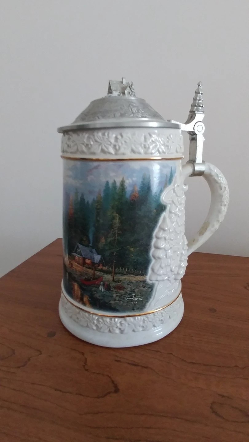 Thomas Kinkade "A Quiet Evening at Riverlodge" Stein