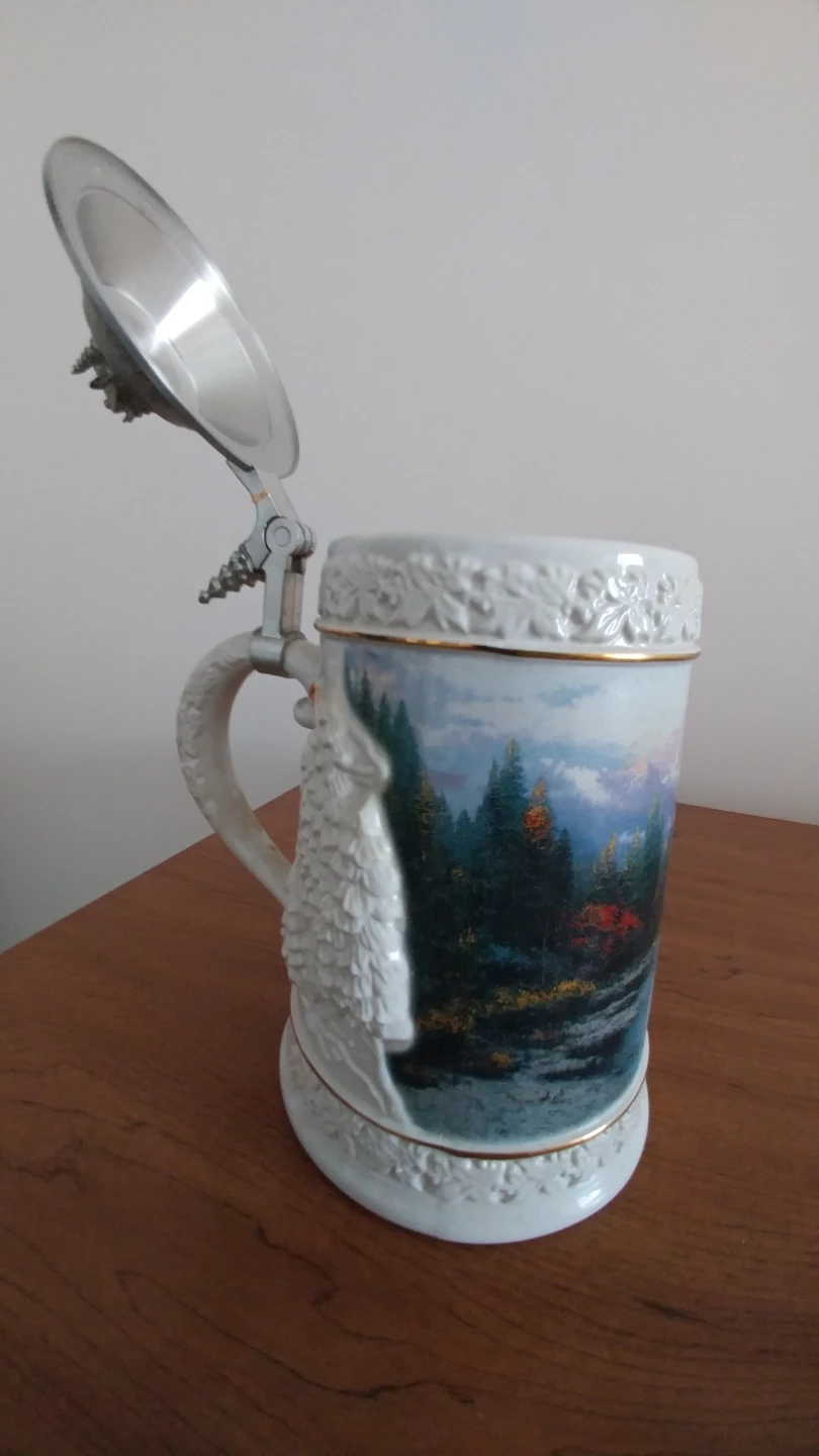 Thomas Kinkade "A Quiet Evening at Riverlodge" Stein - photo 3