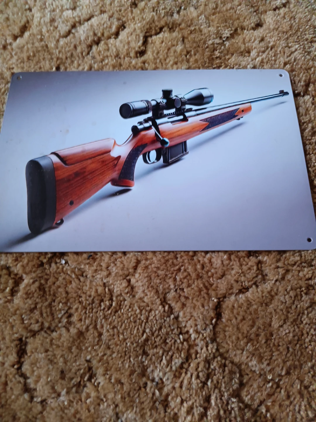 Metal Sign - Sniper Rifle with Scope