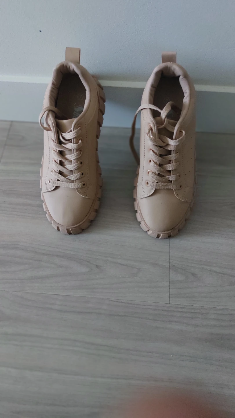 Women's Tan Platform Sneakers - photo 2