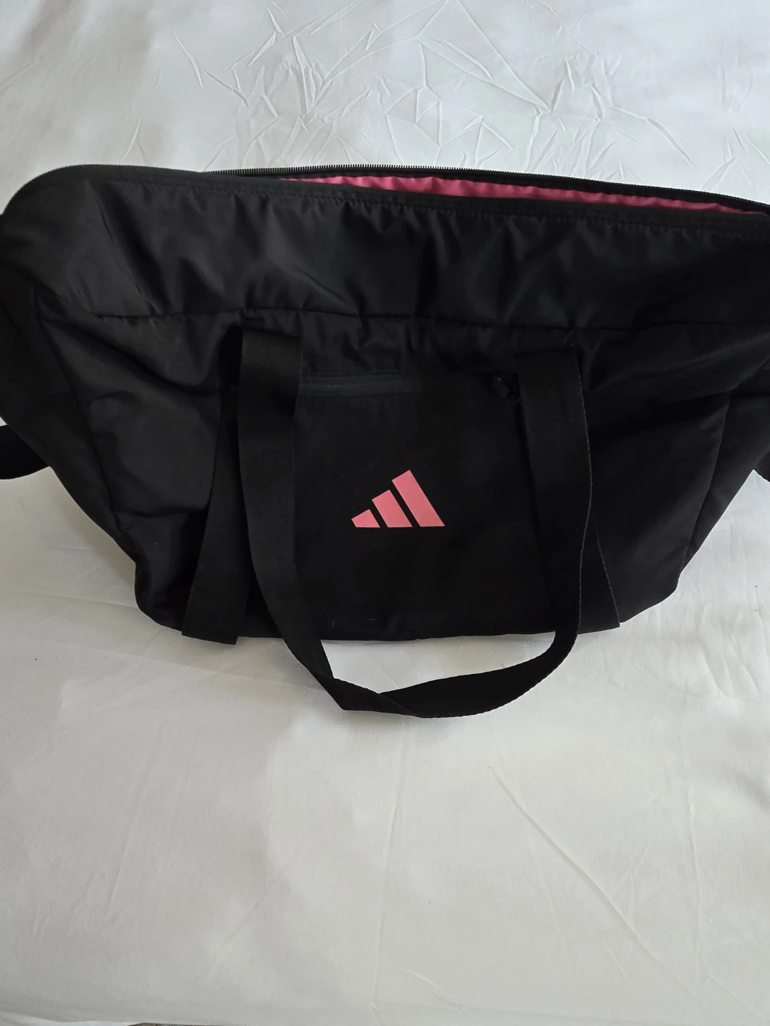 Adidas Black Duffle Bag with Pink Accents - photo 2