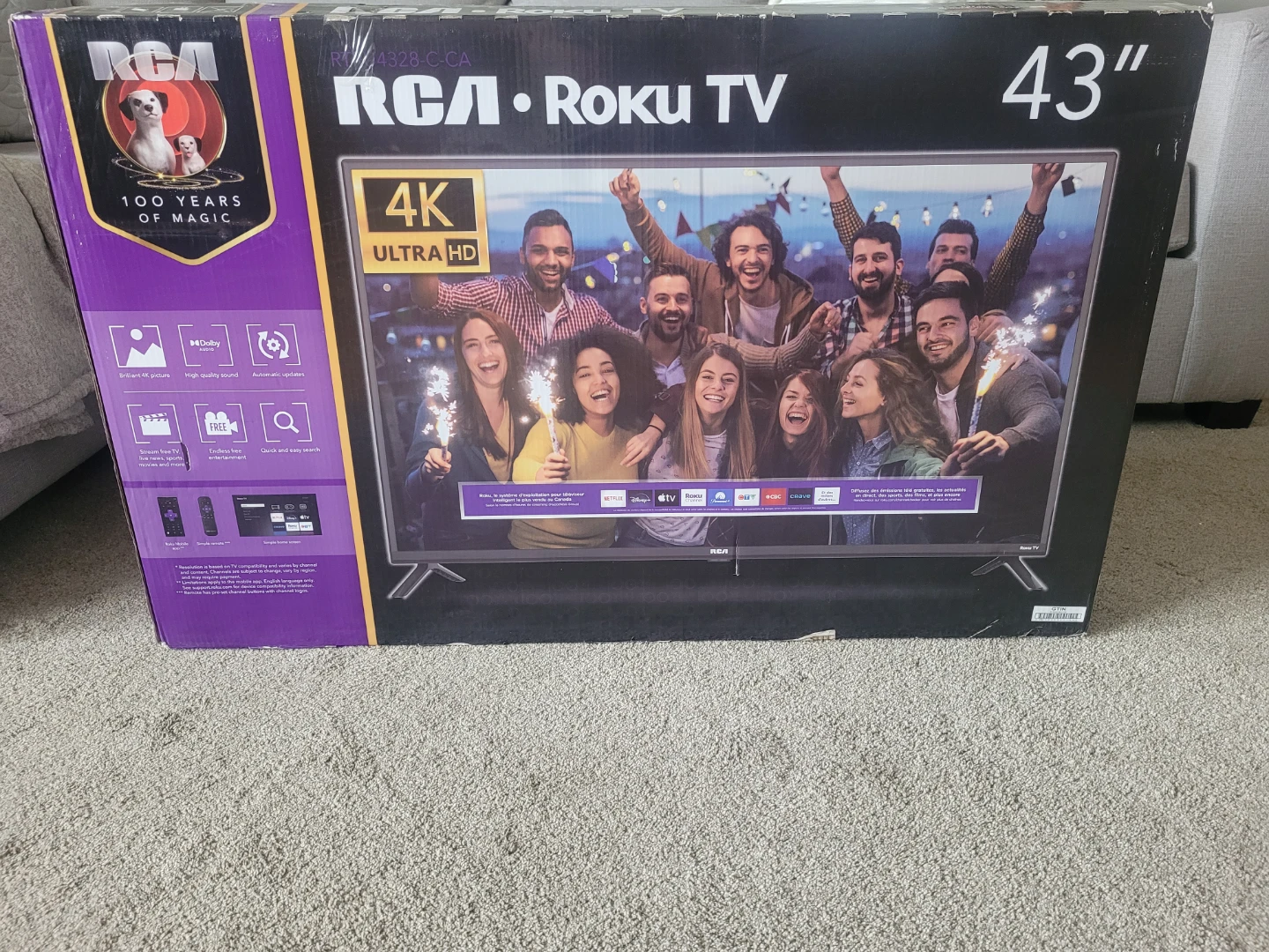 RCA 43" Roku TV 4K Ultra HD