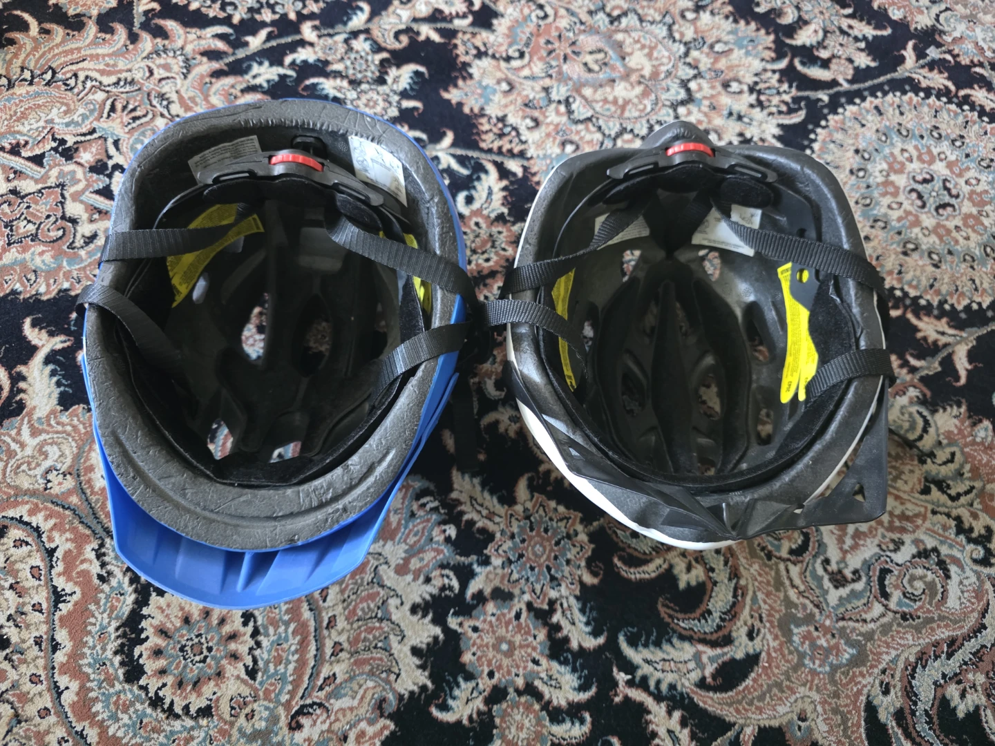 Two Bicycle Helmets - Blue and White - photo 2