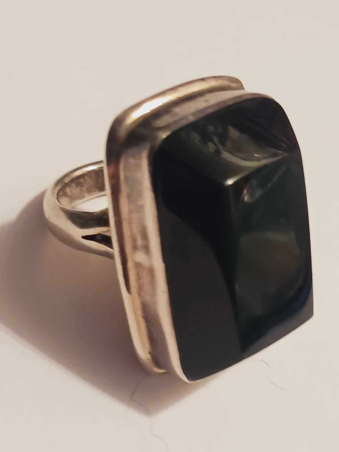 Massive Solid Sterling Silver 925 Black Onyx Ring - photo 4