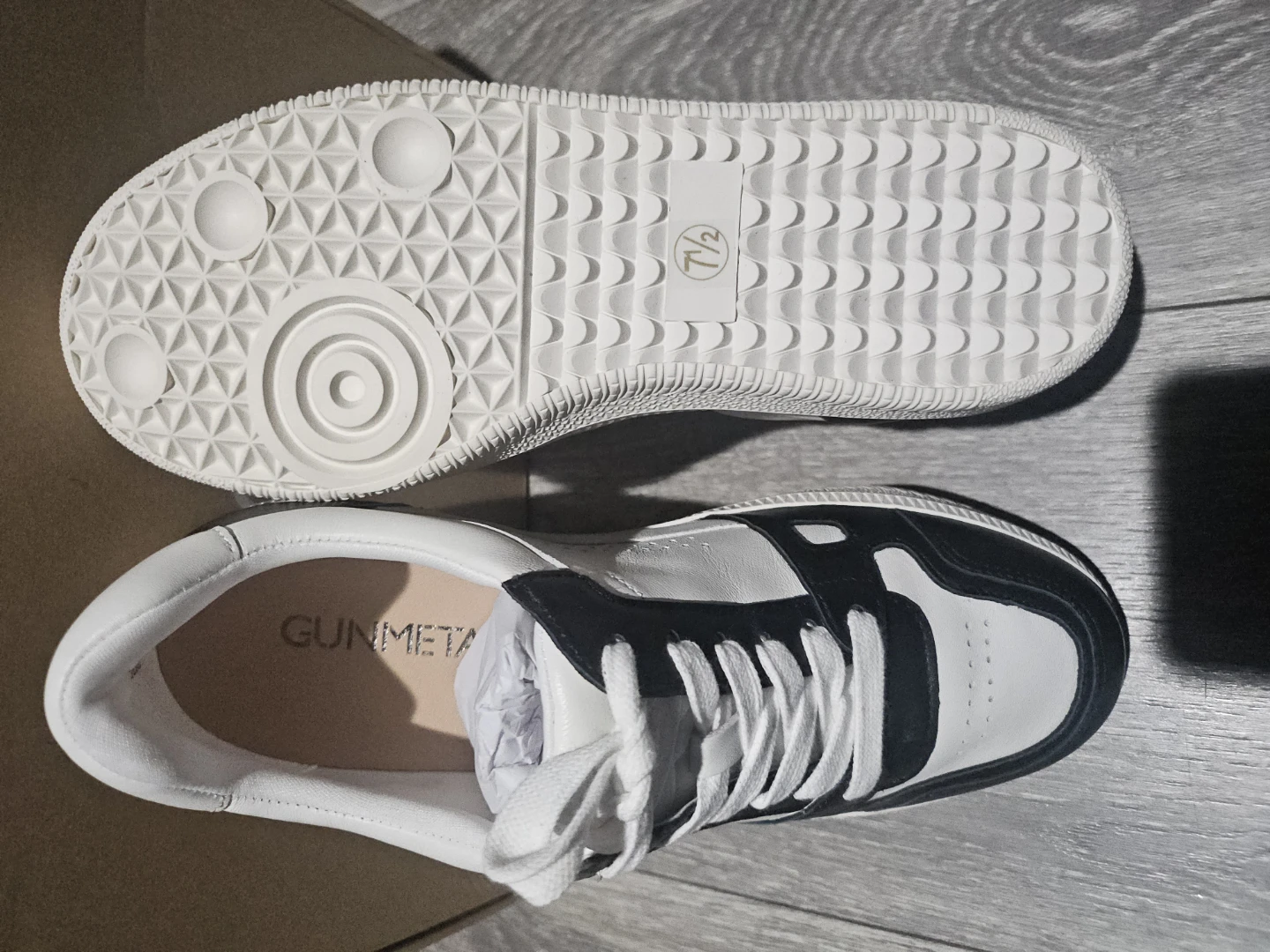 Gunmetal Black and White Sneakers - photo 3